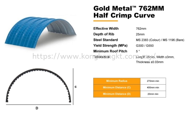 Half Crimp Curve Crimp Curve Roofing Roofing Malaysia, Johor Bahru (JB), Kota Tinggi Manufacturer, Supplier, Supply, Supplies | Kong Hong (KT) Sdn Bhd