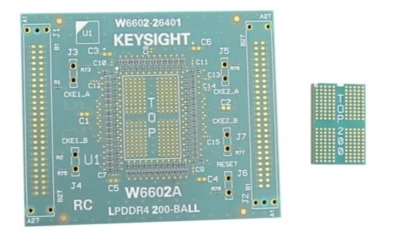 W6602A RC BGA Interposer, LPDDR4 200-ball, Rigid, Connects using 2x U4207A