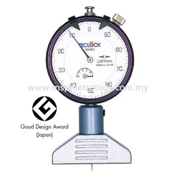 Teclock Dial Depth Gauge,5mm/0.01 (DM-233 Series)