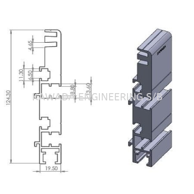 FREE FLOW CONVEYOR PROFILE (SIDE FRAME)