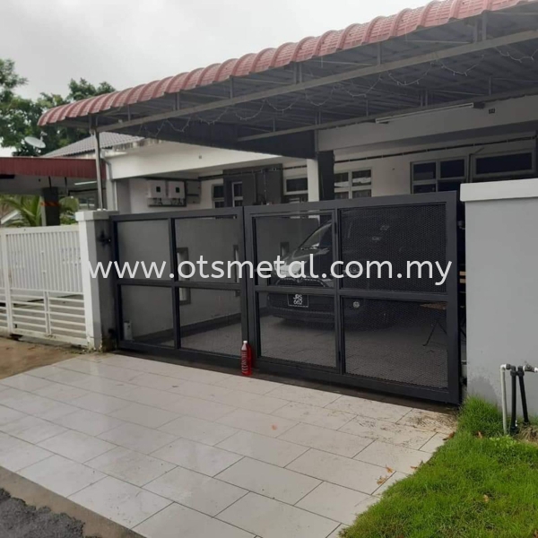 MMG023 Metal Main Gate (Grill) Johor Bahru (JB) Design, Supplier, Supply | OTS Metal Works