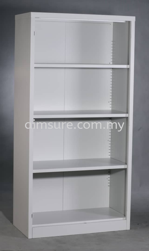 Full height steel open shelf cabinet