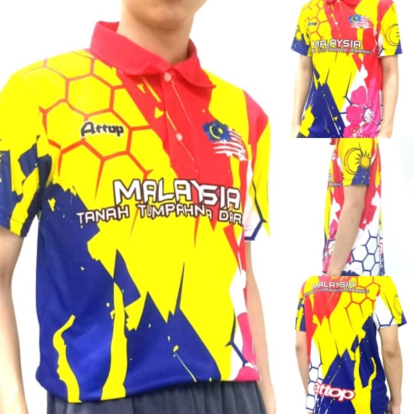 Attop Malaysia Shirt Collar SS Microfibre Sublimation Jersey Kuala Lumpur (KL), Malaysia, Selangor, Pandan Indah Manufacturer, Supplier, Supply, Supplies | Azzurri Enterprise Sdn Bhd