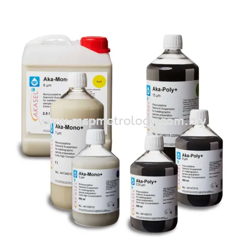 Akasel Polishing Consumables (Diamond Suspensions) (Aka-Poly+ and Aka-Mono+ Series)