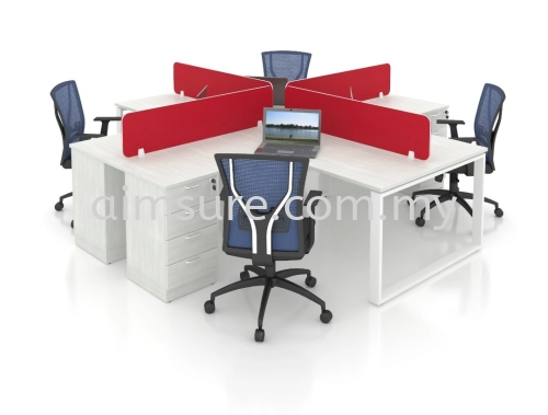 Frameless fabric board with L shape table