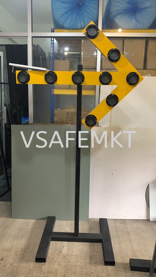 VSAFEMKT JKR SPEC Flashing Arrow Dia 82mm LED Solar Panel Build In Lithium Battery 