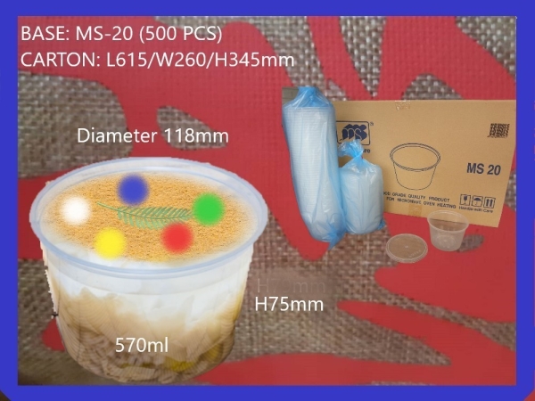 MS-20 BASE+LIDS (500 PCS)x2 ROUND PLASTIC CONTIANER MICROWAVEABLE PLASTIC CONTAINNER Kuala Lumpur (KL), Malaysia, Selangor, Kepong Supplier, Suppliers, Supply, Supplies | RS Peck Trading