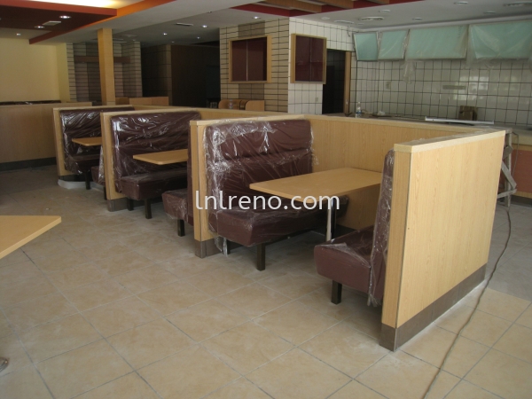 Custom made booth seat partition divider Booth / Bench seating Petaling Jaya (PJ), Selangor, Kuala Lumpur (KL), Malaysia. Design, Renovation, Decoration | LNL Reno Enterprise