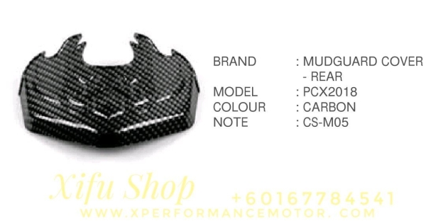 REAR MUDGUARD COVER ACCESSORIES HONDA PCX 150 CARBON  Others Johor Bahru JB Supply Suppliers | X Performance Motor