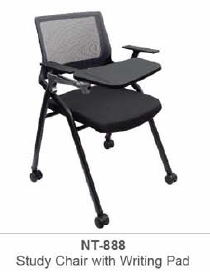 NT-888 STUDY CHAIR WITH WRITING PAD Foldable Chairs Training Chairs  Selangor, Kuala Lumpur (KL), Puchong, Malaysia Supplier, Suppliers, Supply, Supplies | Elmod Online Sdn Bhd
