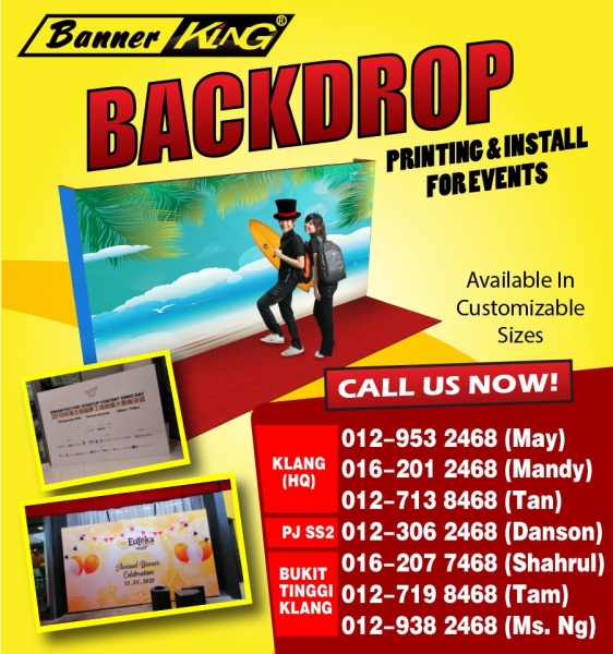 Temporary Backdrop Printing + Install Backdrop Selangor, Malaysia, Kuala Lumpur (KL), Klang, Puchong, Petaling Jaya (PJ) Supplier, Suppliers, Supply, Supplies | Bannerking Sdn Bhd