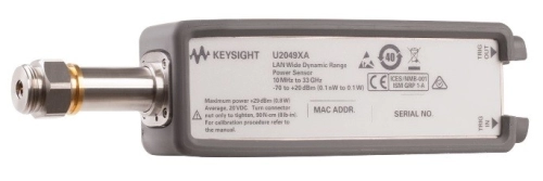 U2049XA 10 MHz to 33 GHz LAN Peak and Average Power Sensor