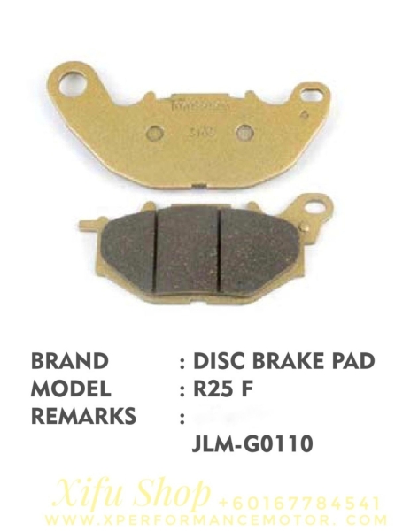 FRONT DISC BRAKE PAD YAMAHA R25/R3  Others Johor Bahru JB Supply Suppliers | X Performance Motor