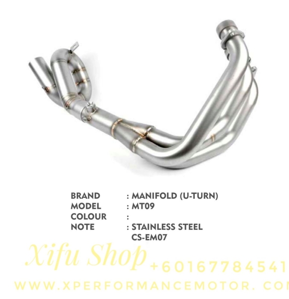 EXHAUST HEADER MANIFOLD RACING YAMAHA MT09 STEEL CS-EM07 Others Johor Bahru JB Supply Suppliers | X Performance Motor