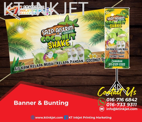 BANNER & BUNTING Coconut Shake Banner Banner / Bunting Johor Bahru (JB), Malaysia  Design & Printing Supply | KT Inkjet Printing Marketing