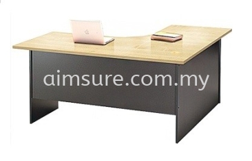 L shape table - Maple & Dark Grey