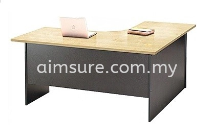 L shape table - Maple & Dark Grey