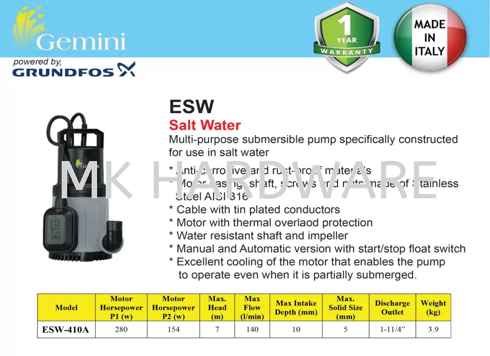 GRUNDFOS SUBMERSIBLE PUMP