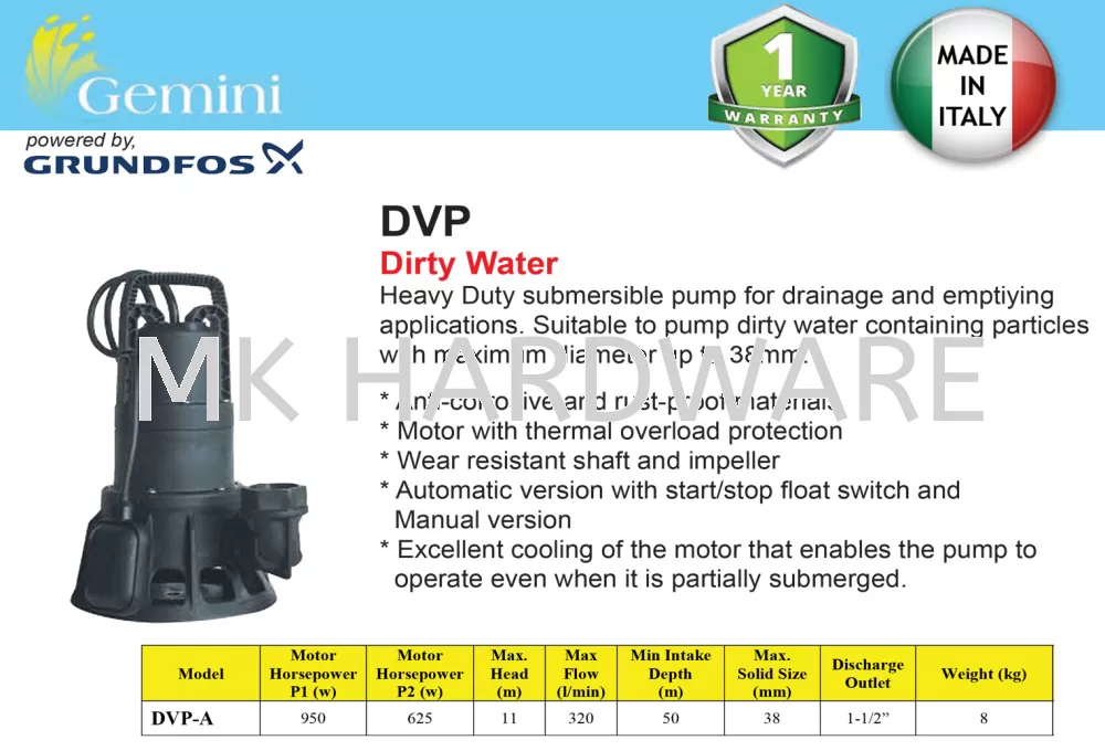 GRUNDFOS SUBMERSIBLE PUMP