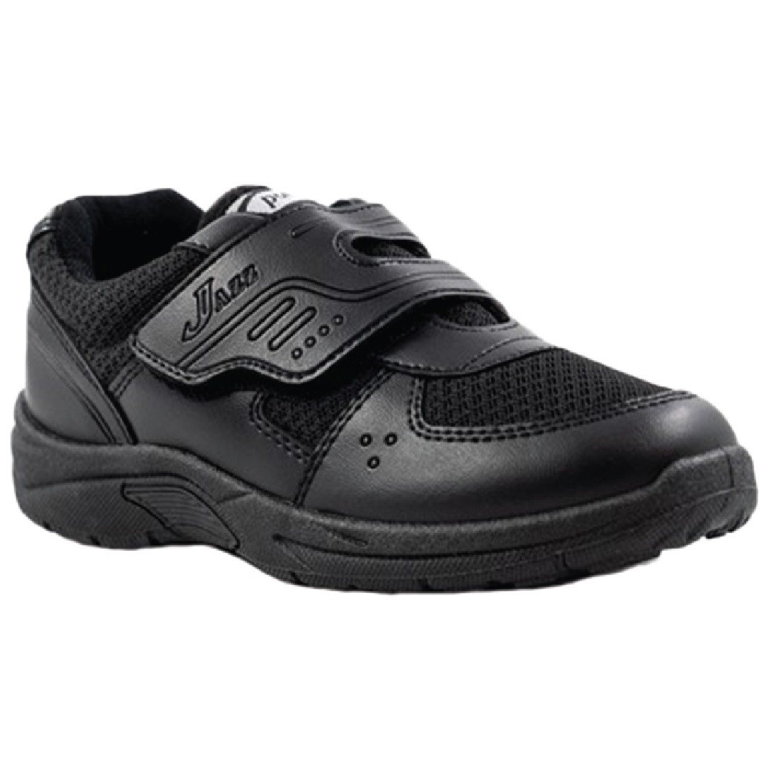 KIDS VELCRO STRAP SCHOOL SHOE (307-0196-BK)(MA.AX)