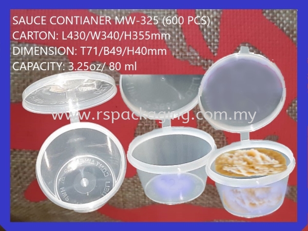 MW-325 SAUCE CONTIANER WITH LID (600 PCS)x2 ROUND PLASTIC CONTIANER MICROWAVEABLE PLASTIC CONTAINNER Kuala Lumpur (KL), Malaysia, Selangor, Kepong Supplier, Suppliers, Supply, Supplies | RS Peck Trading