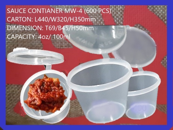 MW-400 SAUCE CONTIANER WITH LID (600 PCS)x2 ROUND PLASTIC CONTIANER MICROWAVEABLE PLASTIC CONTAINNER Kuala Lumpur (KL), Malaysia, Selangor, Kepong Supplier, Suppliers, Supply, Supplies | RS Peck Trading