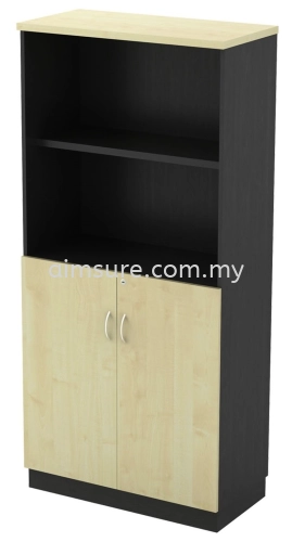 T2 Semi Open Shelf (2tiers) with Swinging Door Cabinet