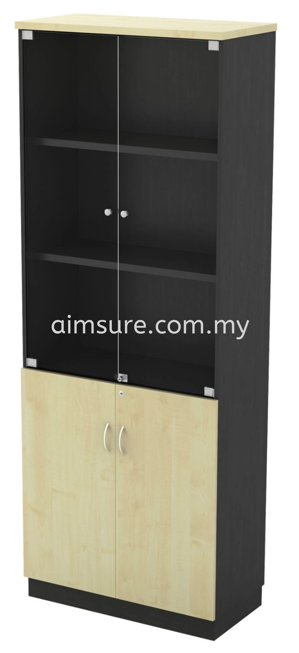 High Cabinet Swinging Door with Glass T2