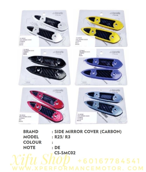 SIDE MIRROR COVER ACCESSORIES YAMAHA R25/R3 CS-SMC03 Others Johor Bahru JB Supply Suppliers | X Performance Motor