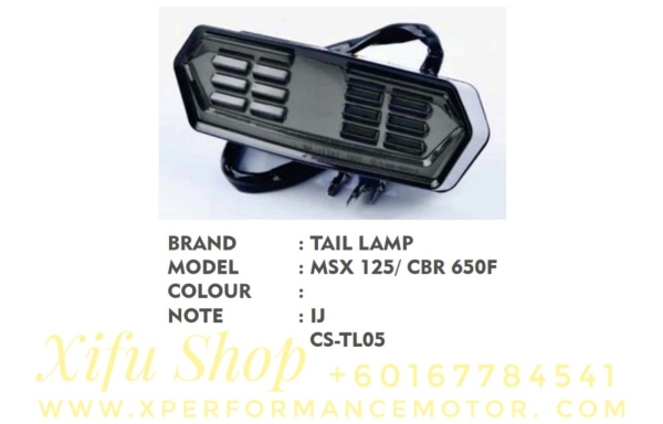 TAIL LAMP LED ASSY HONDA MSX125/CBR650F CS-TL05 Others Johor Bahru JB Supply Suppliers | X Performance Motor