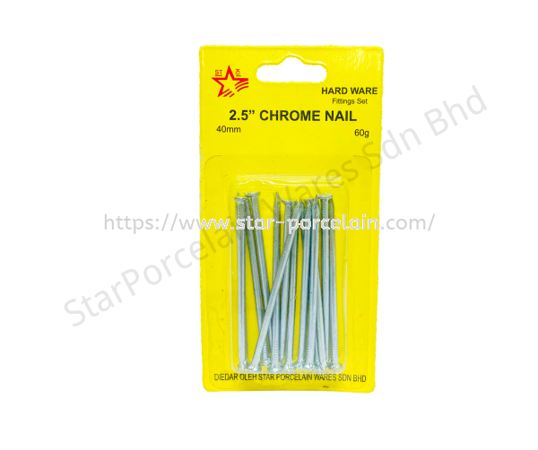 2.5" IRON NAIL Hand Tools Accessories Hand Tools Hardware Johor Bahru (JB), Malaysia, Taman Daya Supplier, Wholesaler, Supply, Supplies | Star Porcelain Wares Sdn Bhd