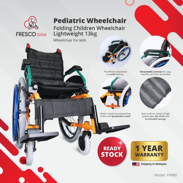 Pediatric Children Wheelchair Folding Lightweight 13kg Manual Wheelchair Wheelchair - Fresco Bike Kuala Lumpur, KL, Malaysia Supply, Supplier, Suppliers | Fresco Cocoa Supply PLT