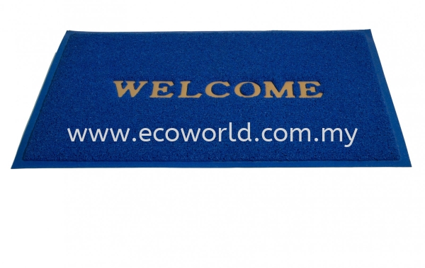 Standard Coil Mat With  Welcome-Blue Standard PVC Coil Mat with Welcome PVC Cushion Coil Mat Malaysia, Johor Bahru (JB) Supplier, Supply, Supplies | ECO WORLD HYGIENE (M) SDN BHD