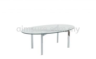 Tempered glass coffee table oval shape AIM7700-5T