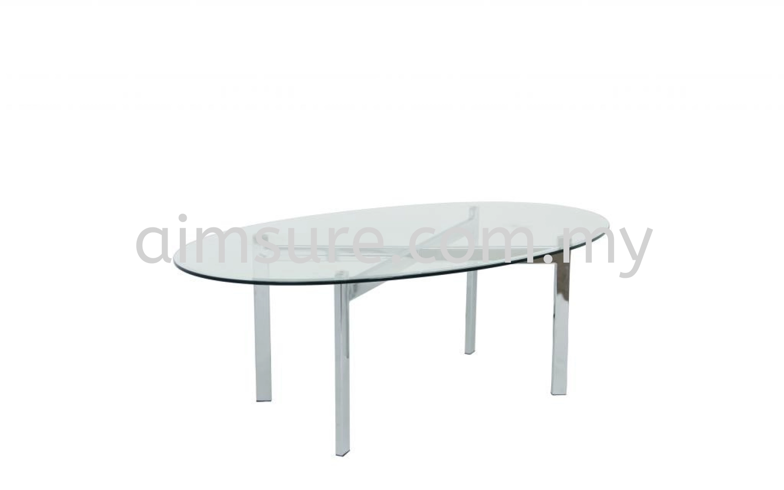 Tempered glass coffee table oval shape AIM7700-5T 