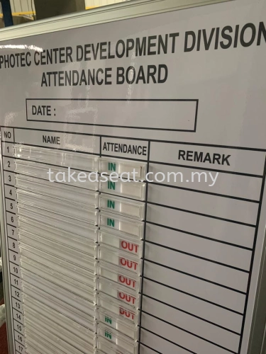 IN- OUT ATTENDANCE BOARD 