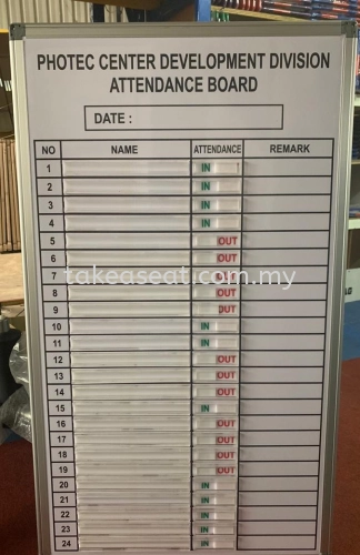 IN- OUT ATTENDANCE BOARD 