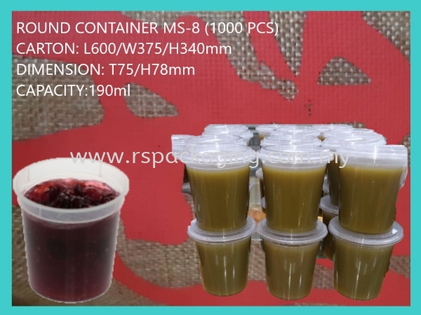 MS-8 BASE+LIDS  (1000 PCS)x2 ROUND PLASTIC CONTIANER MICROWAVEABLE PLASTIC CONTAINNER Kuala Lumpur (KL), Malaysia, Selangor, Kepong Supplier, Suppliers, Supply, Supplies | RS Peck Trading