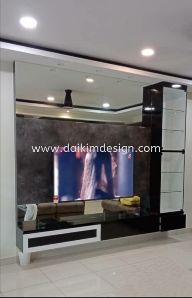 TV cabinet 033 TV Wall Design Kulai Johor Bahru JB Design | Daikim Design