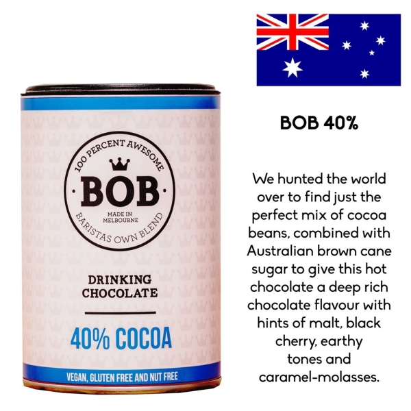 Fraus BOB 40% Cocoa Drinking Chocolate 250g (Imported from Australia) Hot Chocolate Fraus BOB & Seriously Rich Australia Kuala Lumpur (KL), Malaysia, Selangor Supplier, Suppliers, Supply, Supplies | H & H Foodstuff Sdn Bhd