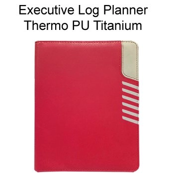 Executive Log Planner Thermo PU Titanium