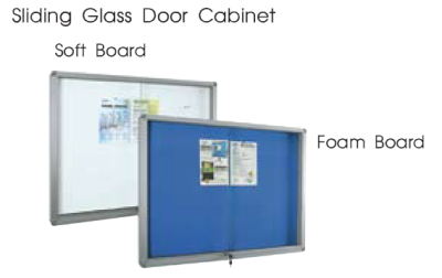 Sliding Glass Door Cabinet Notice Board