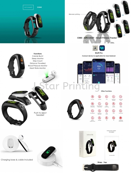 Smart Fitness Tracker C080 Fitness Trackers & Watches Premium Gift Products Puchong, Selangor, Malaysia, Kuala Lumpur (KL) Supplier, Suppliers, Supply, Supplies | J Star Printing