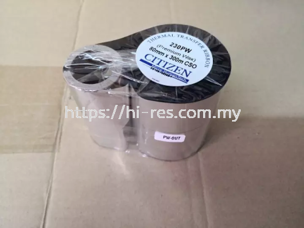 Thermal Transfer Wax Ribbon 80MM(W) X 300M(L) (1 ROLL) Wax Ribbons Malaysia, Kuala Lumpur (KL), Selangor Supplier, Manufacturer, Supply, Supplies | Yu Fook Paper Sdn Bhd