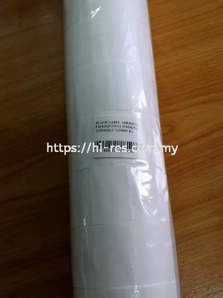 Blank Barcode Label Thermal Paper 35mm(W) x 25mm(H) (1000pcs/roll) (10 rolls/pack) Barcode Labels Malaysia, Kuala Lumpur (KL), Selangor Supplier, Manufacturer, Supply, Supplies | YUN YU PAPER SDN BHD