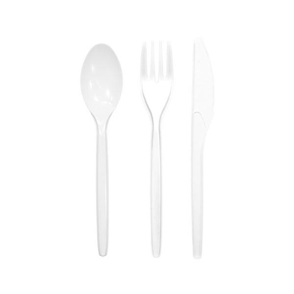 Plastic Cutlery (White)