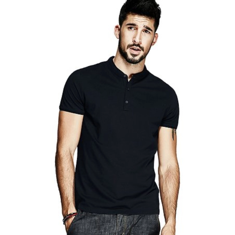 Custom made OEM Buttoned T-Shirt Mens Premium Quality Fabric   