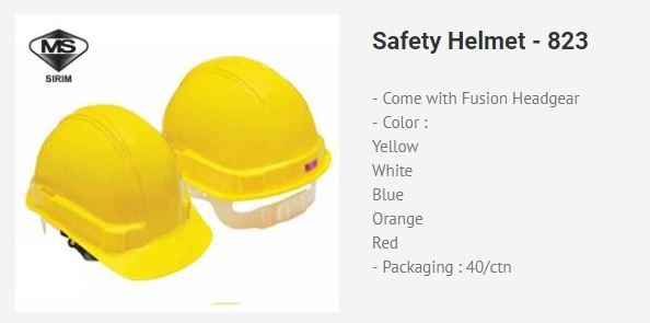 BK 823 Slide Lock Helmet BK Safety Helmet HEAD PROTECTION Selangor, Malaysia, Kuala Lumpur (KL), Puchong Supplier, Suppliers, Supply, Supplies | MG HAUS SDN BHD