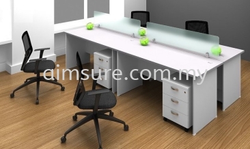 Workstation with tempered glass panel divider