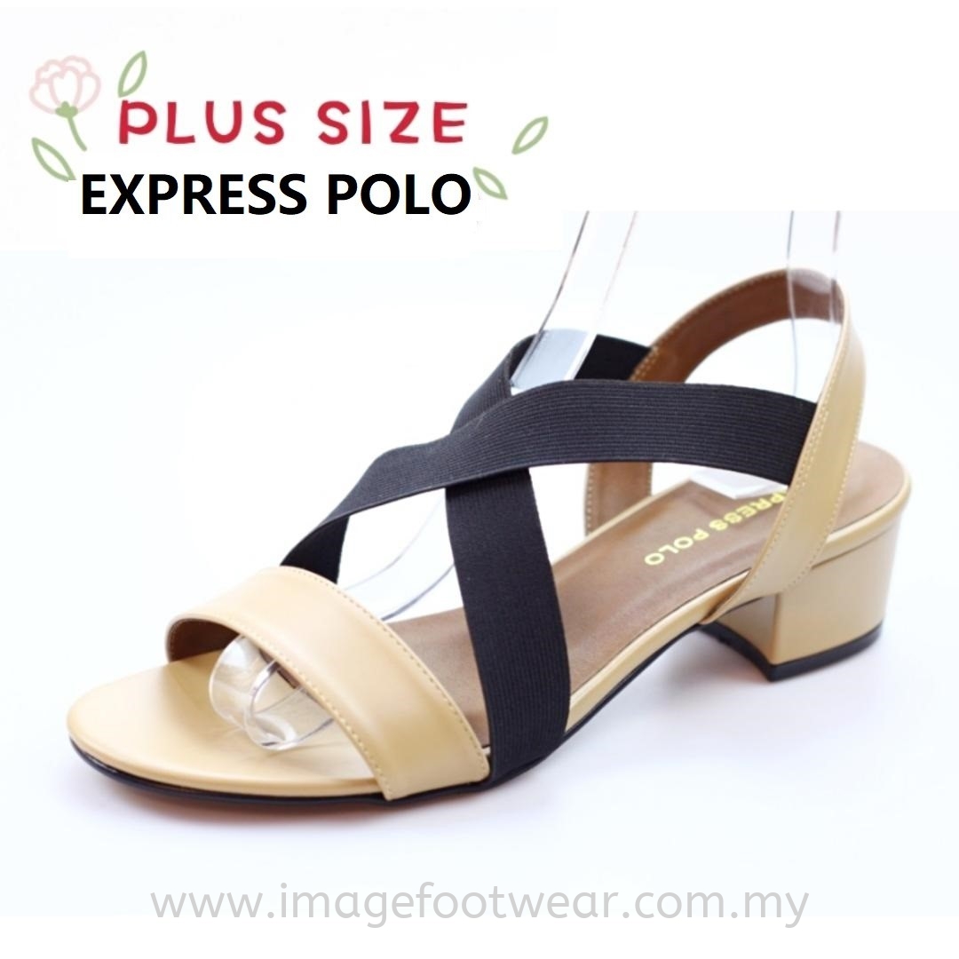 Express Polo Plus Size Ladies Sandal With 1 2 Inch Heel Sl 9193 Almond Colour Plus Size